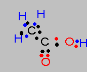 Lewis structure of acetic acid