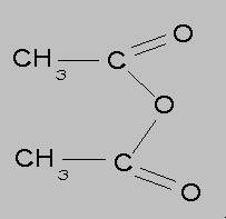 Molecular structure of acetic anhydride