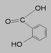 Molecular structure of salicylic acid