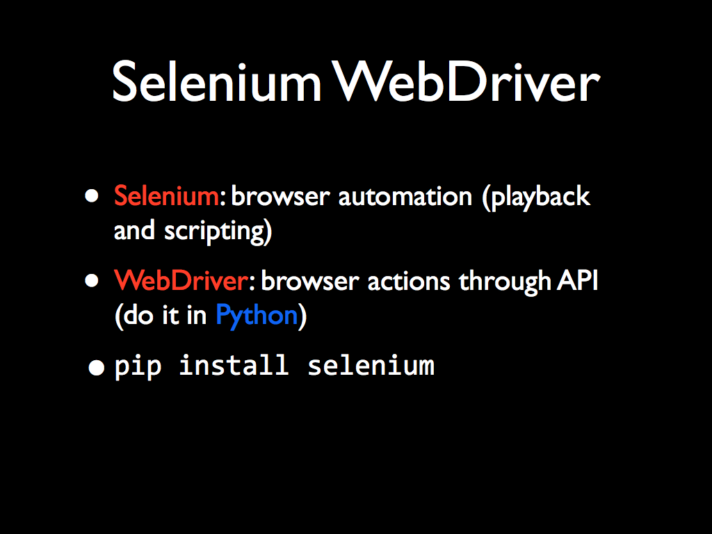 Selenium WebDriver