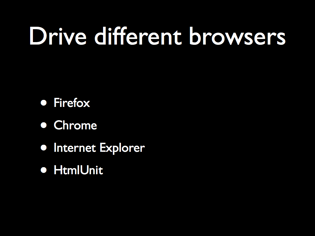 Drive different browsers