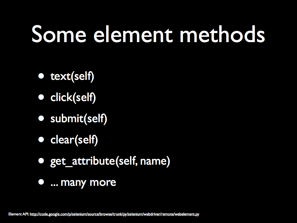 Element methods